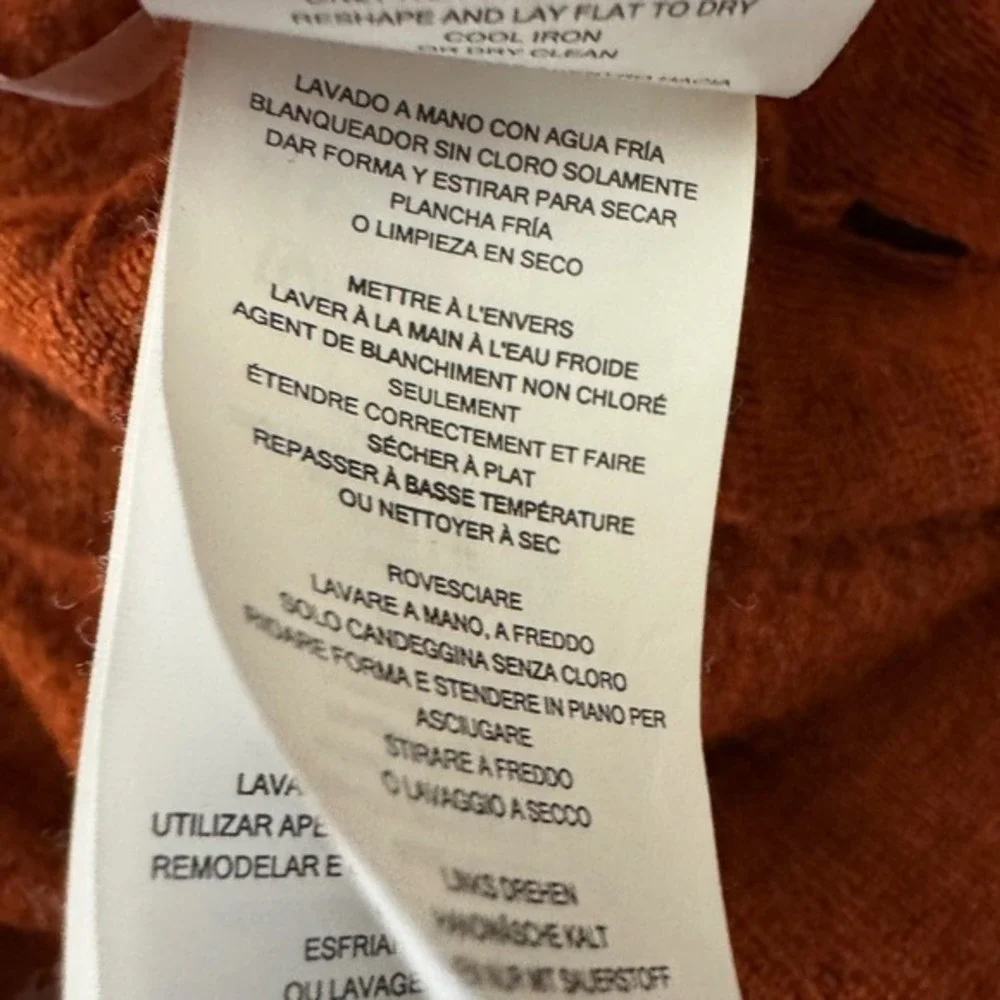 Michael Kors Men's Extra Fine Merino Wool Crew Neck Sweater Burnt‎ Orange XXL